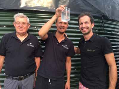 Today the first new post larvae are stocked in the farm in Italia